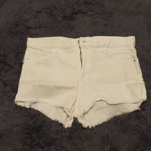 White ribbed shorts, Size 10
